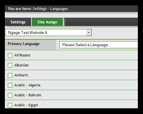 Settings---Languages